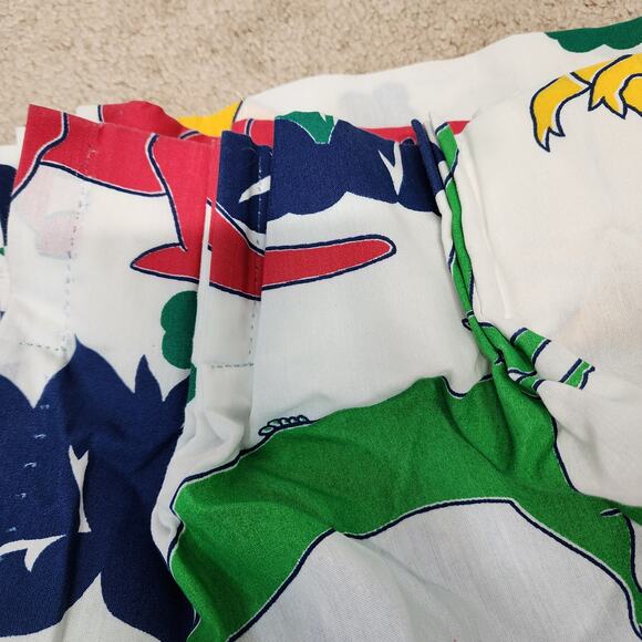 Vintage 90s Dinosaur Print Curtain Panel Childrens Room Unisex Retro 83x42 - Picture 3 of 7